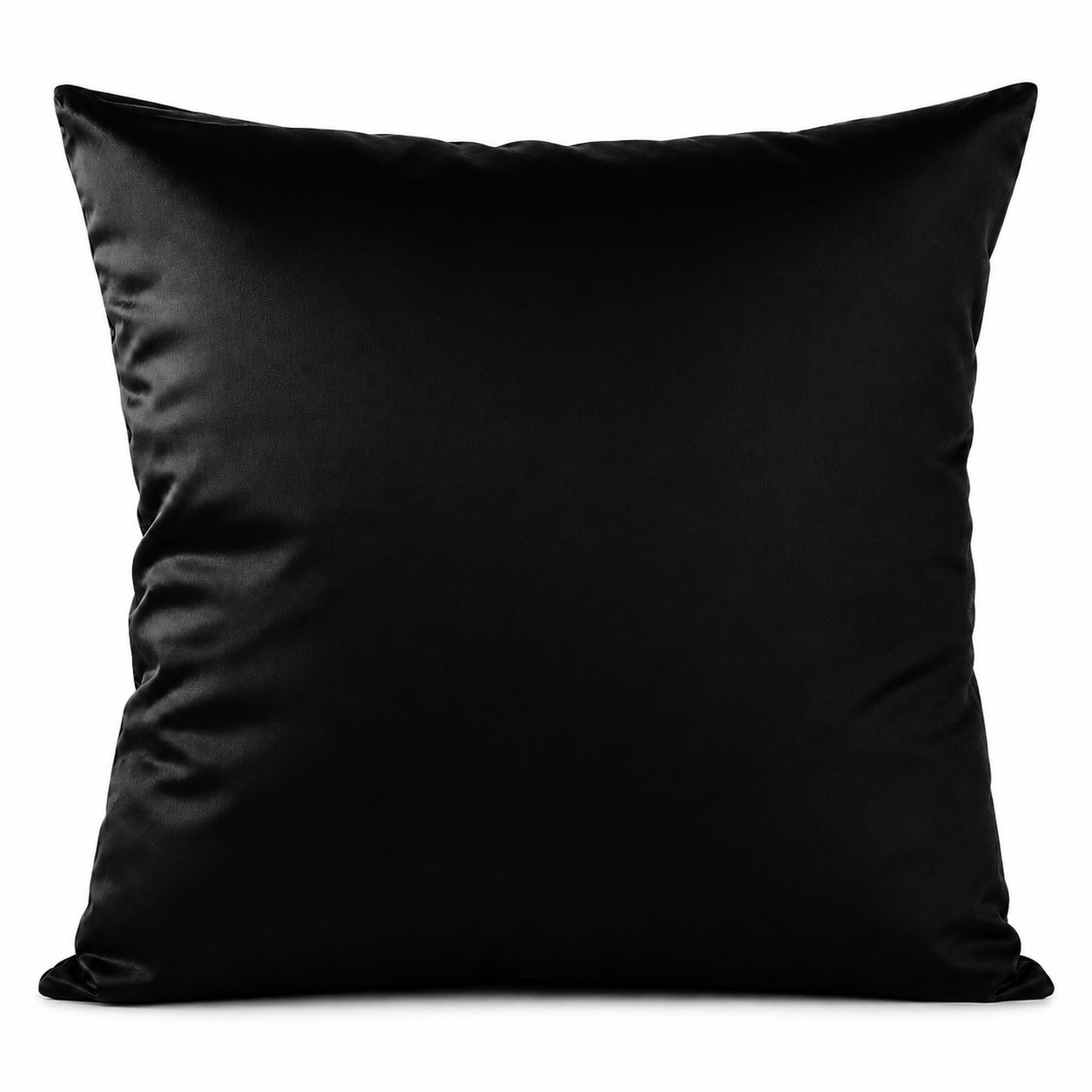 Cotton Square Throw Pillow — Black