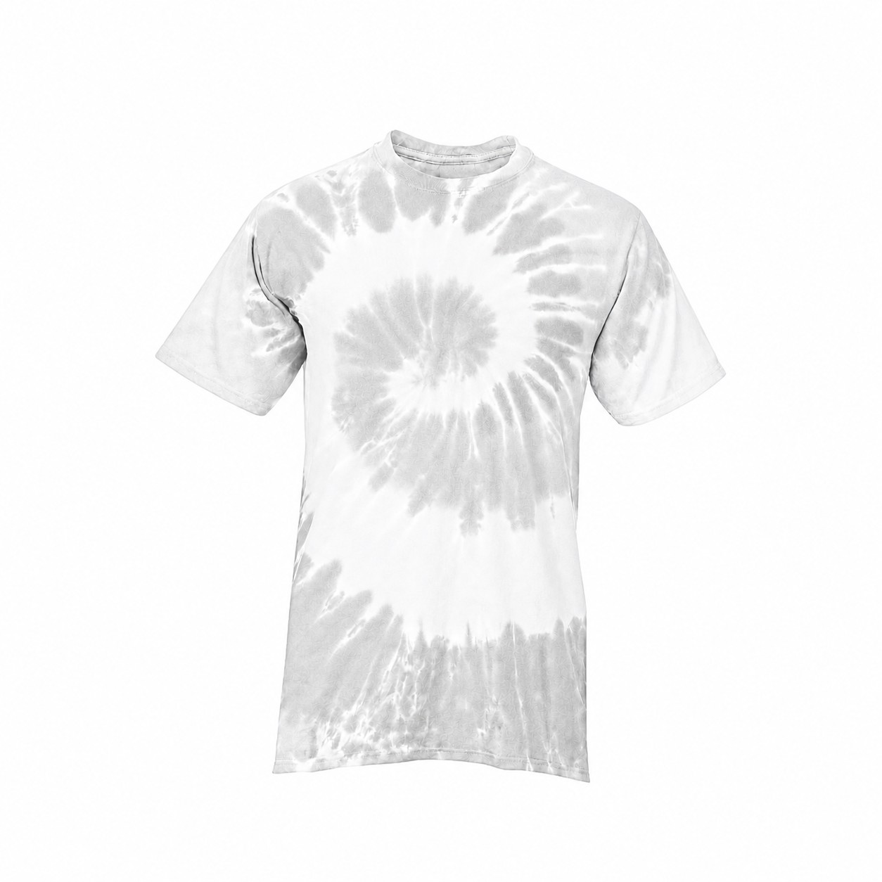 Cotton Tie Dye Crewneck Shirt — White