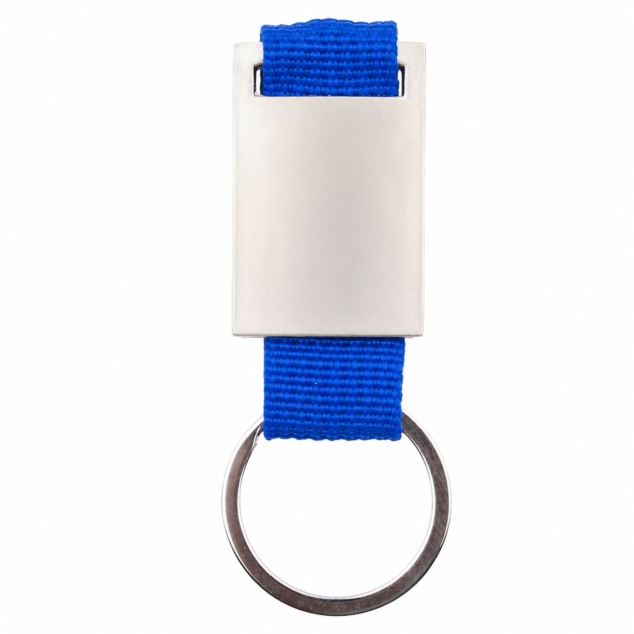 Zinc Alloy Woven Strap Keychain — Blue