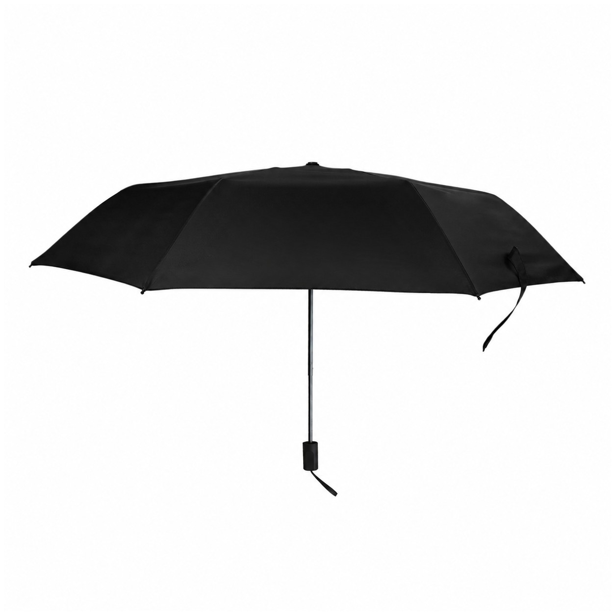 Manual Folding Travel Umbrella — Black