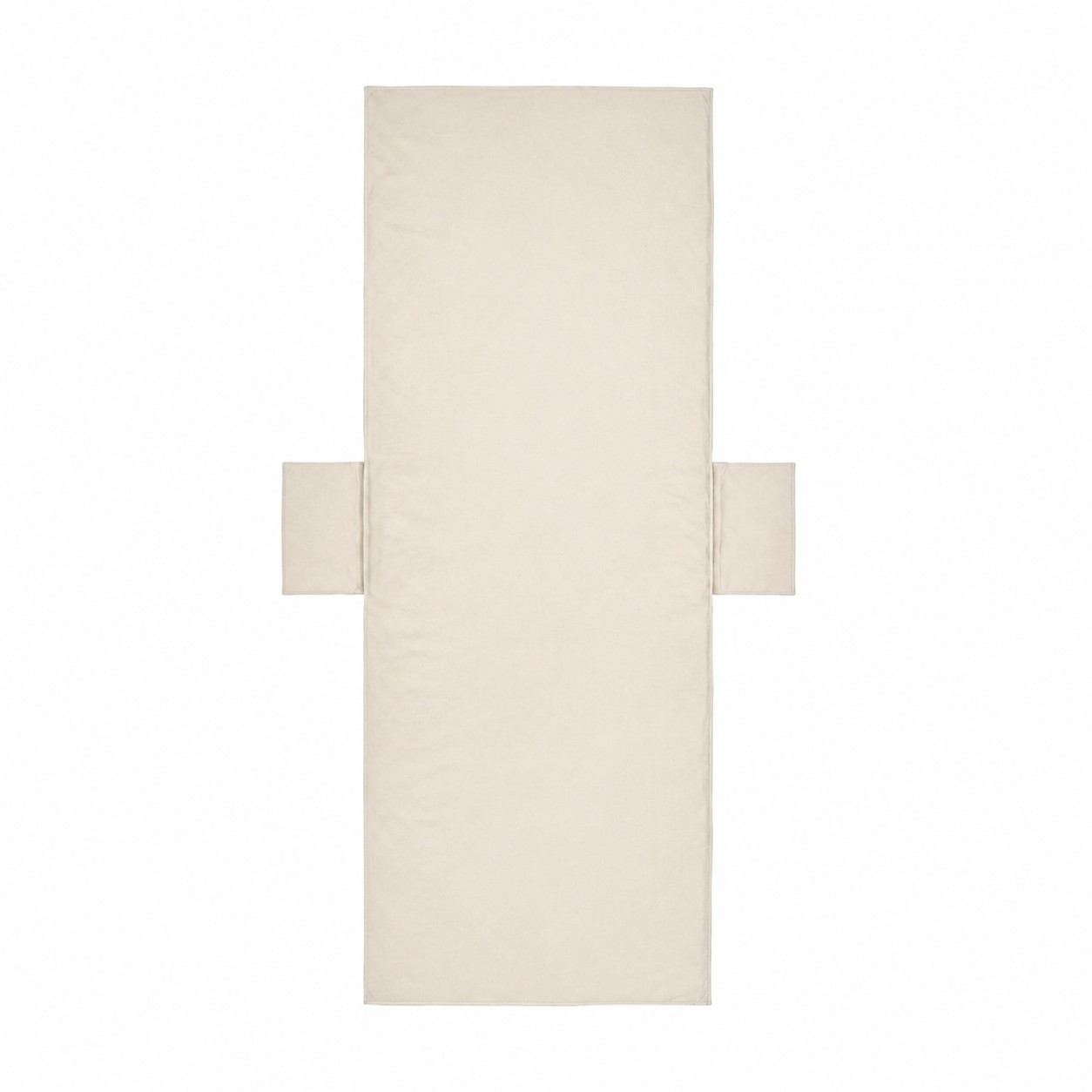 Microfiber Lounge Chair Cover With Side Pockets — Natural Beige