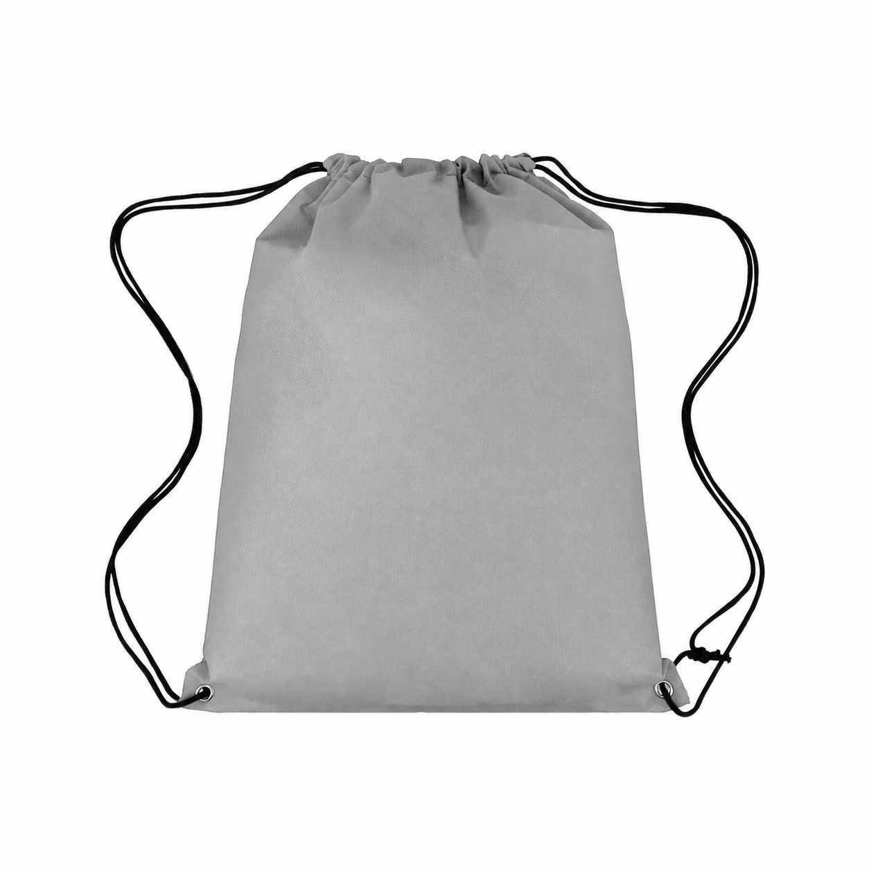 80GSM Non-Woven Metal Grommets Drawstring Bag — Gray