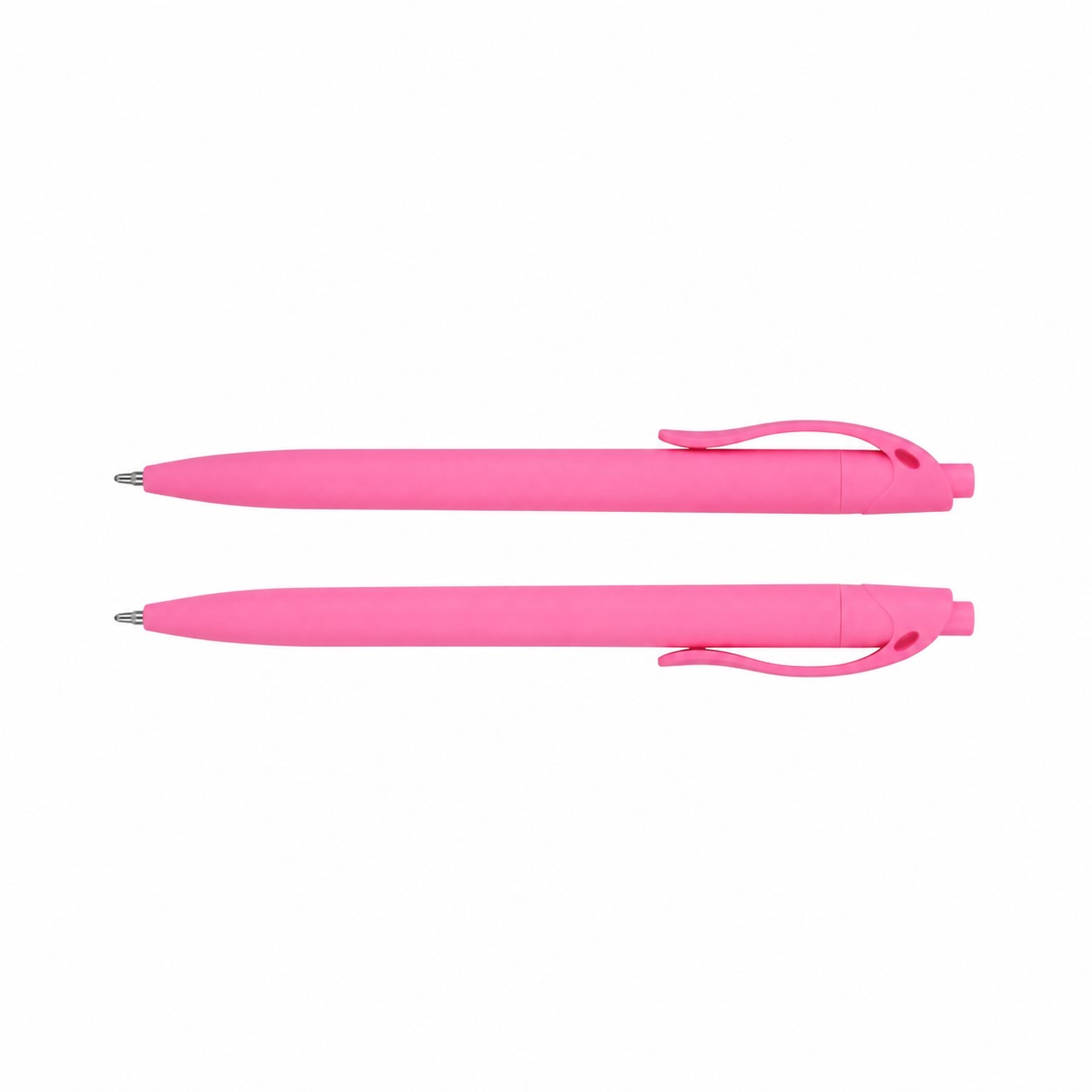 ABS Plunge Action Soft Finish Pen — Pink