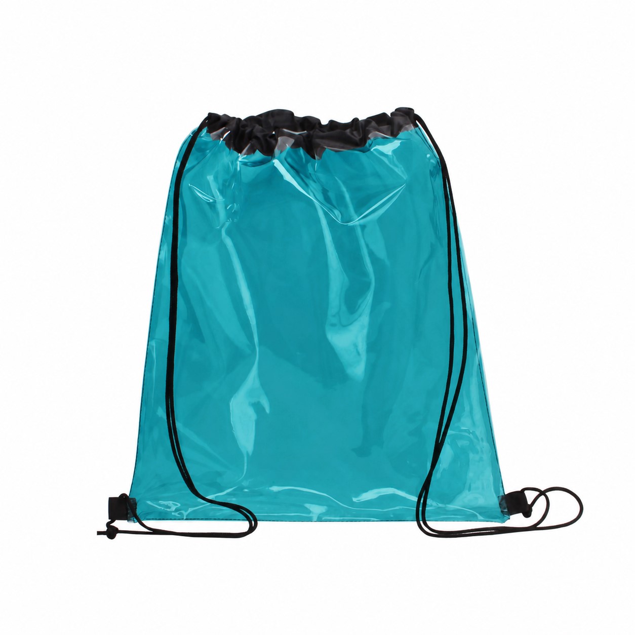 PVC Drawstring Bag — Teal Blue
