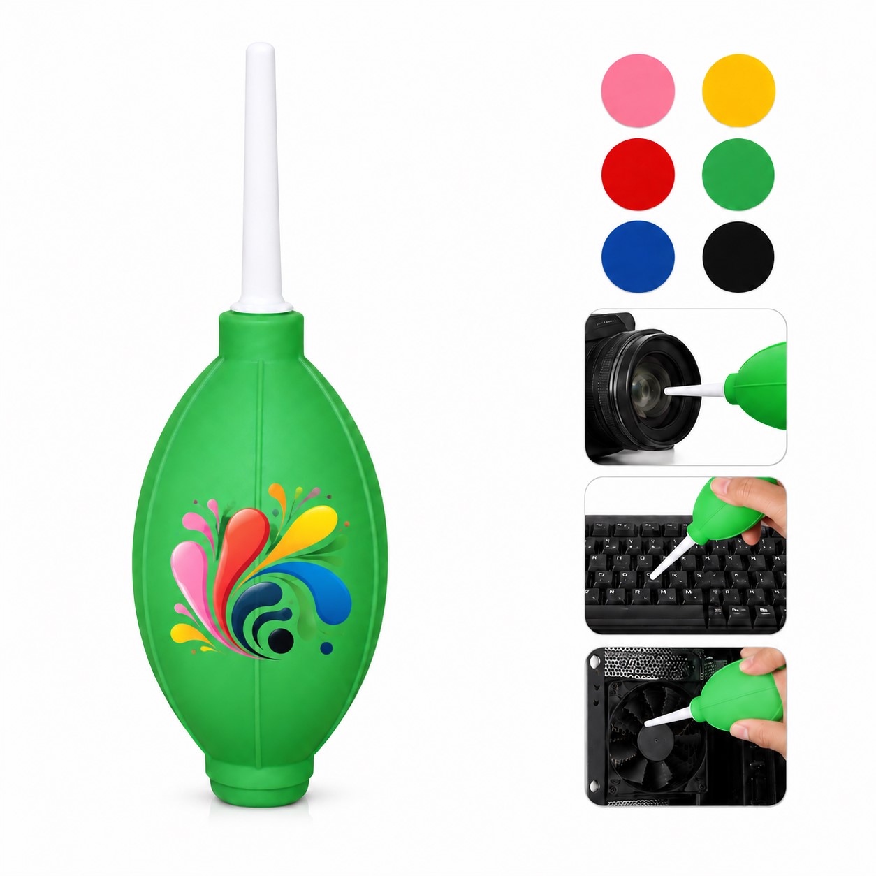 Handheld Rubber Bulb Blower With Plastic Nozzle