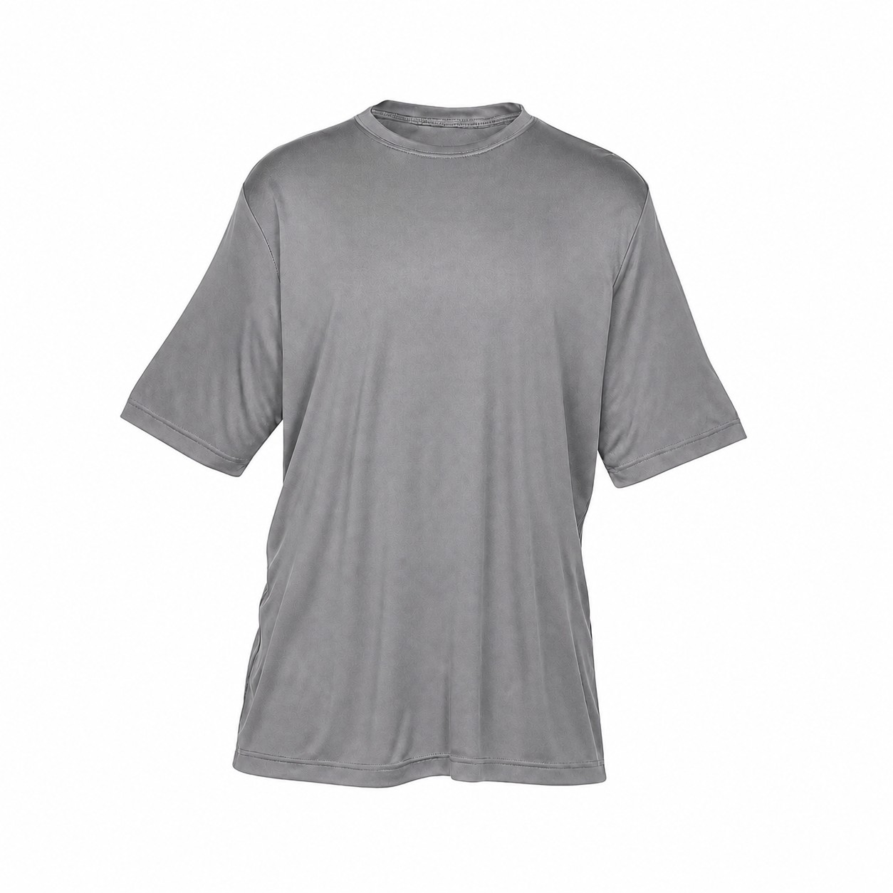 Polyester Crewneck Performance Tee — Gray