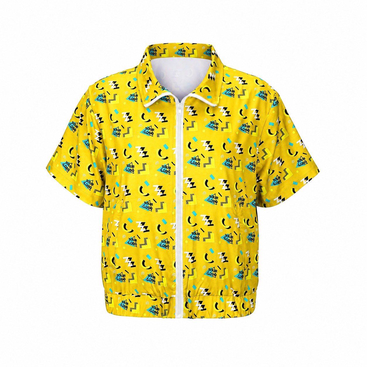 Retro Short Sleeve Zip Jacket — Yellow