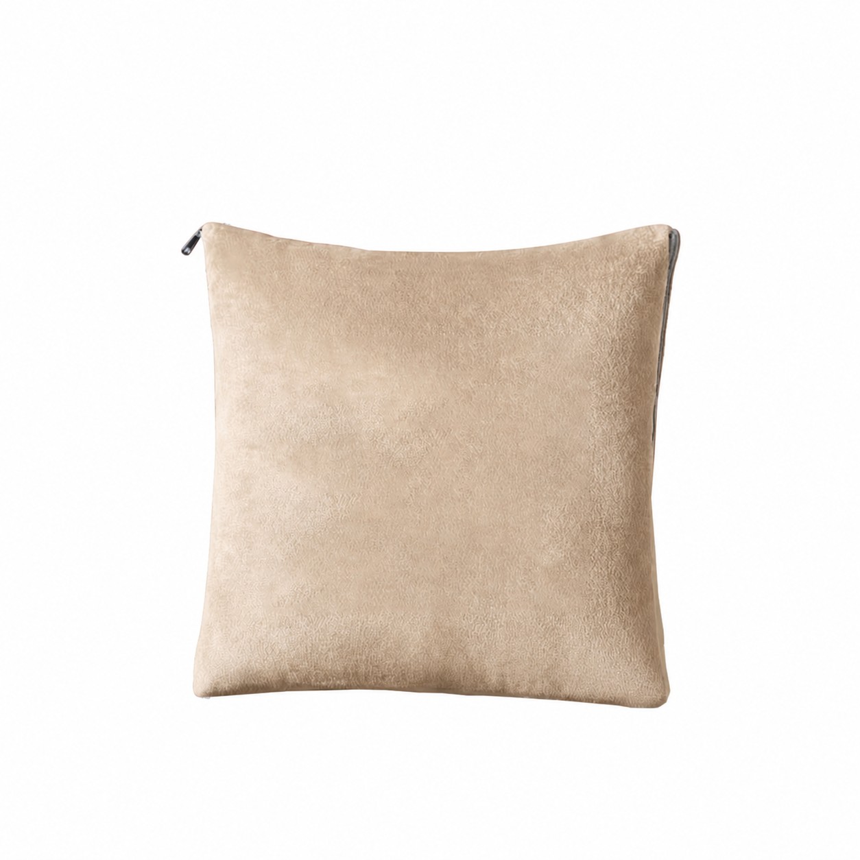 Dutch Velvet Travel Blanket Pillow — Beige
