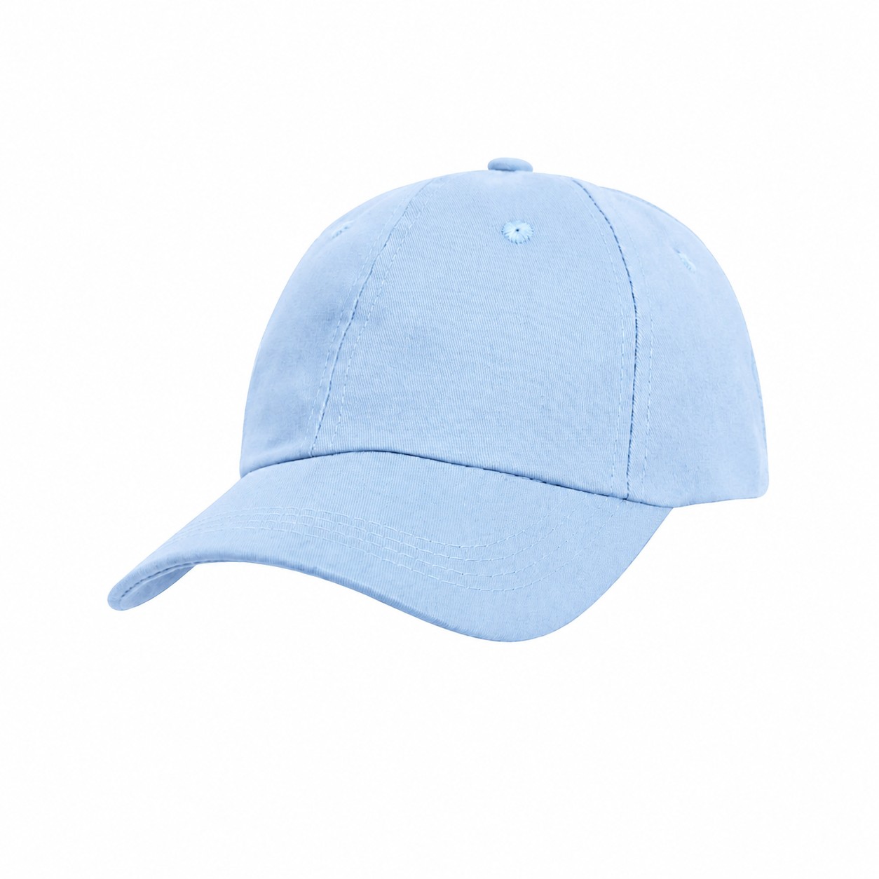 Low-Profile Fit Cotton Twill Front Cap — Light Blue