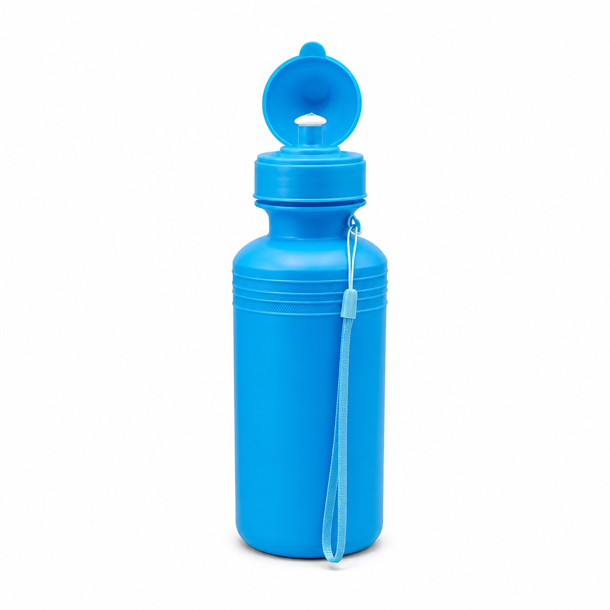 Reusable Plastic Sports Bottle With Wrist Strap — view 2