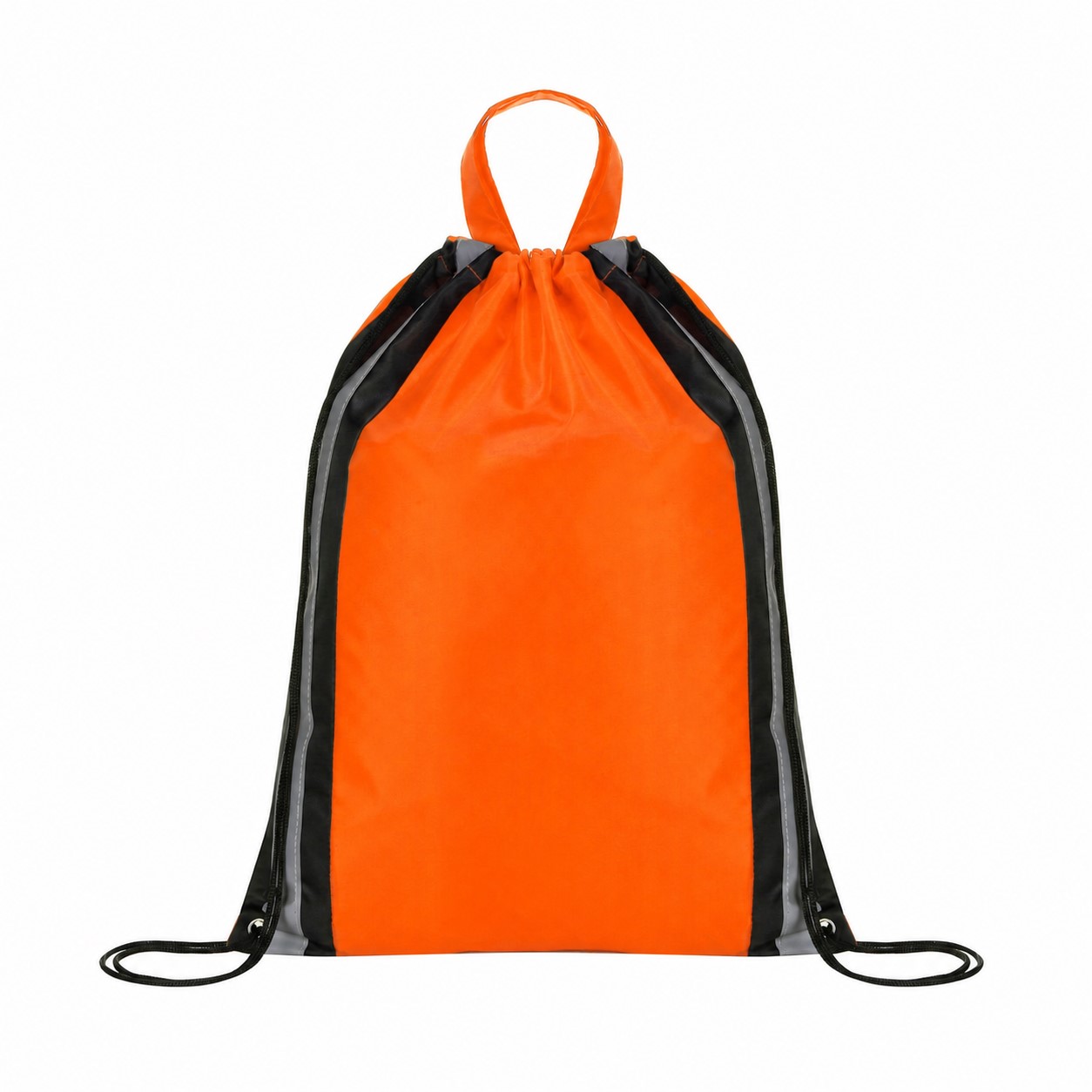 210D Polyester Drawstring Bag — Orange