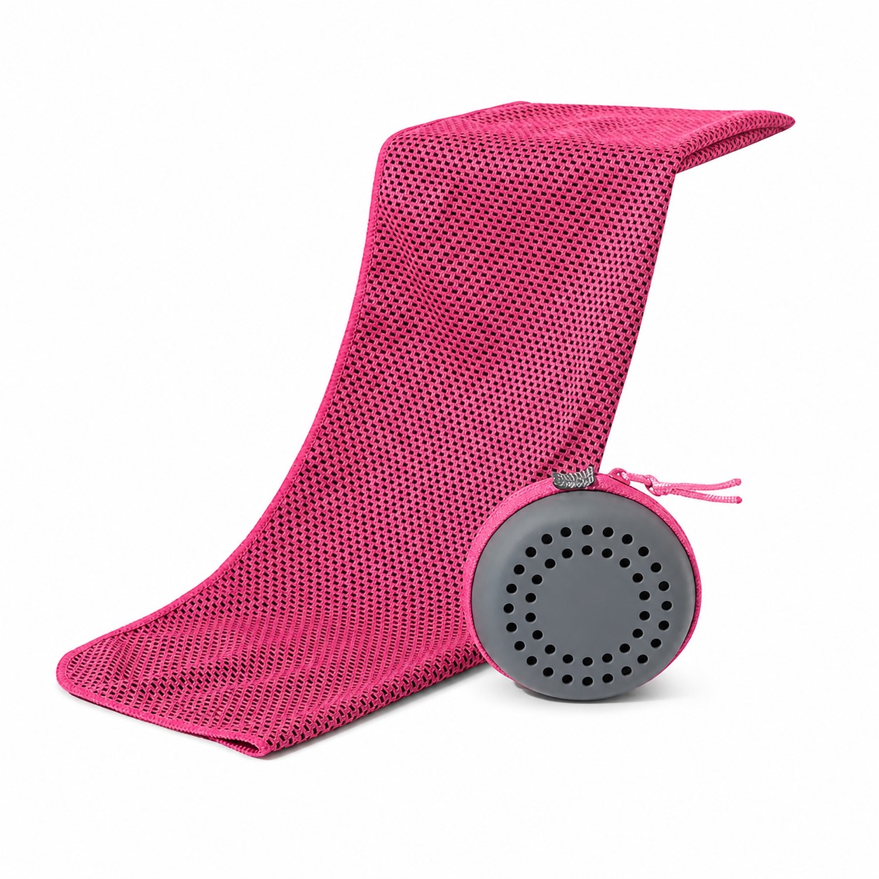 Packable Microfiber Cooling Towel With Silicone Case — view 2