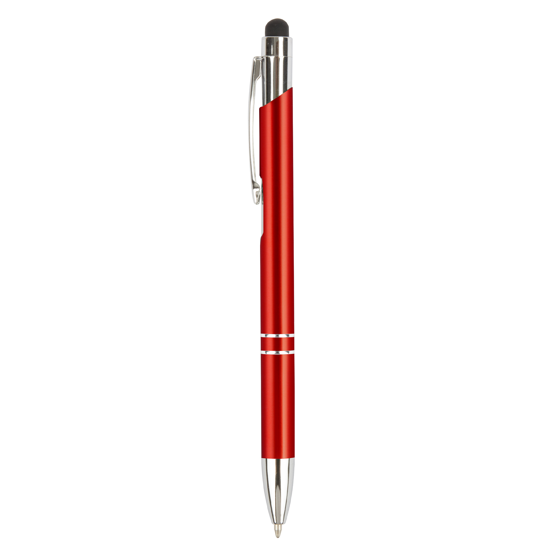 Glossy Aluminum Stylus Ballpoint Pen — view 2