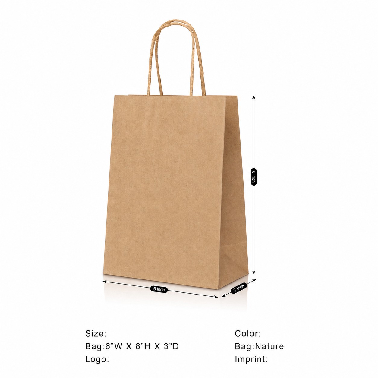 Twisted Reinforced Handles Tote Bag — Natural Beige
