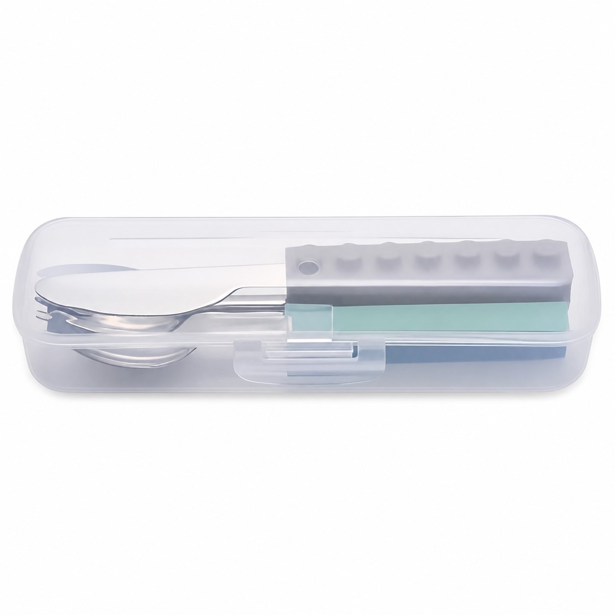 Block Handle Polypropylene Children's Utensil Set — view 2