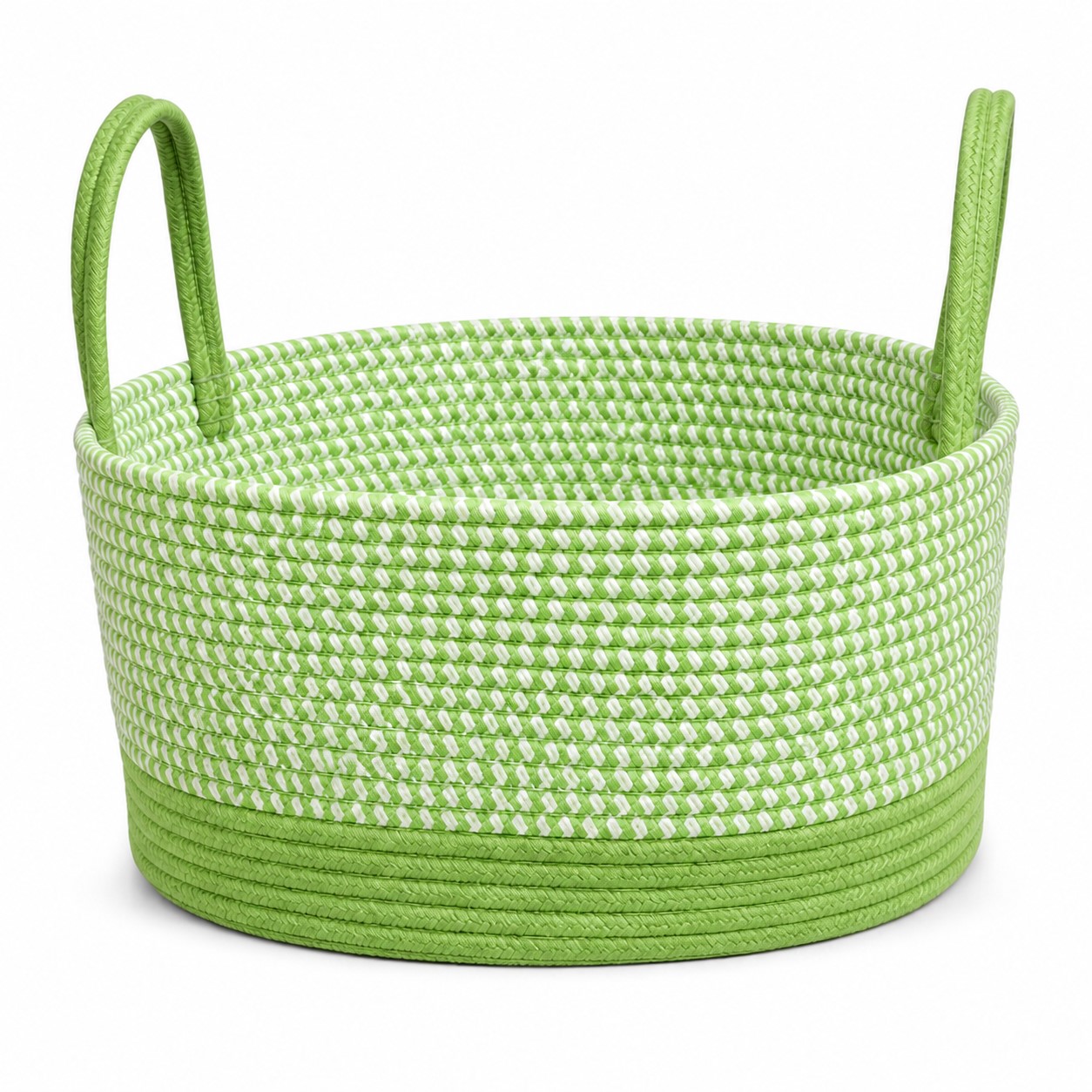 Cotton Rope Laundry Basket — Green