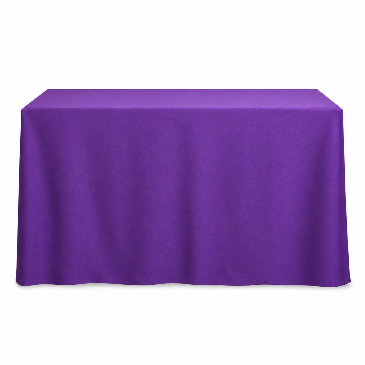 Eight Foot Elastic Fabric Table Cover — Purple