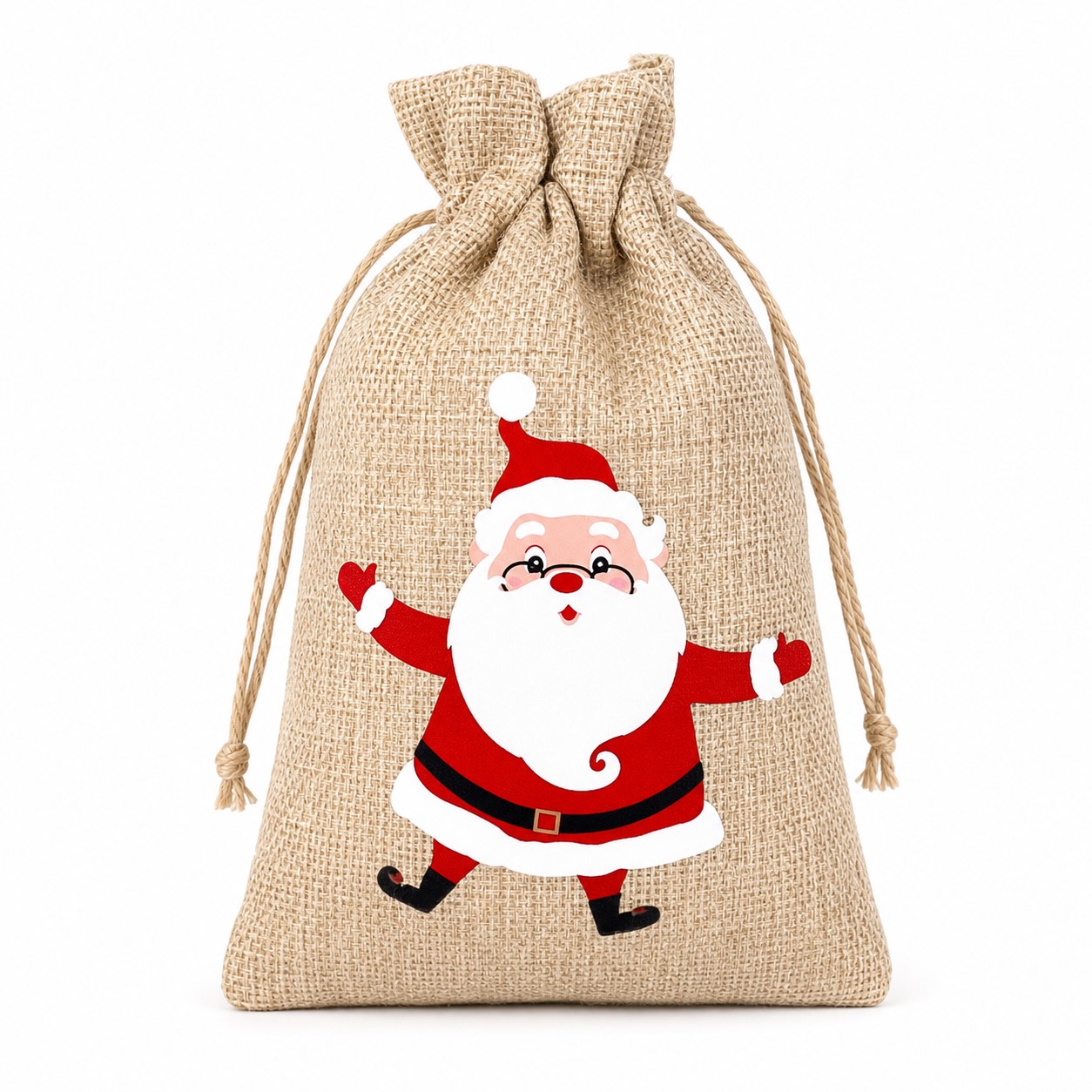 Christmas Linen Drawstring Gift Bag — view 2