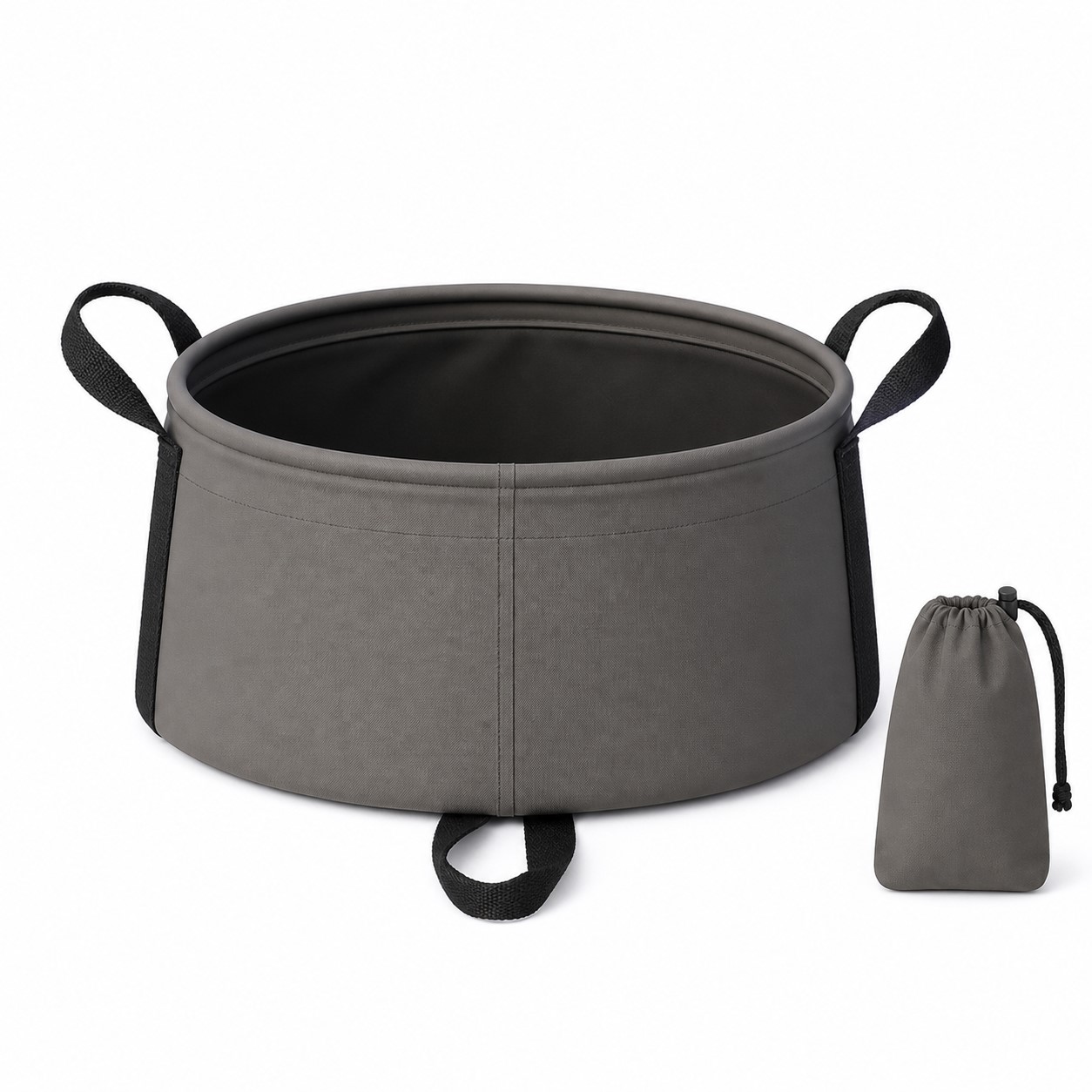 Foldable Nylon Water Bucket With Reinforced Handles — view 2