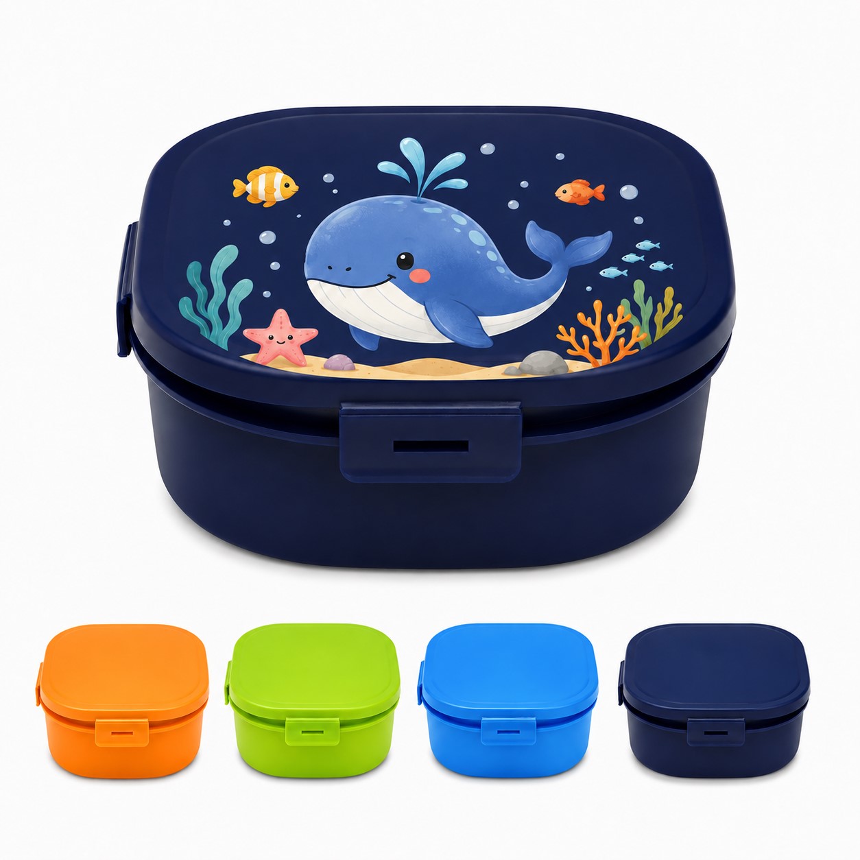 Portable Polypropylene Salad Container With Front Latch