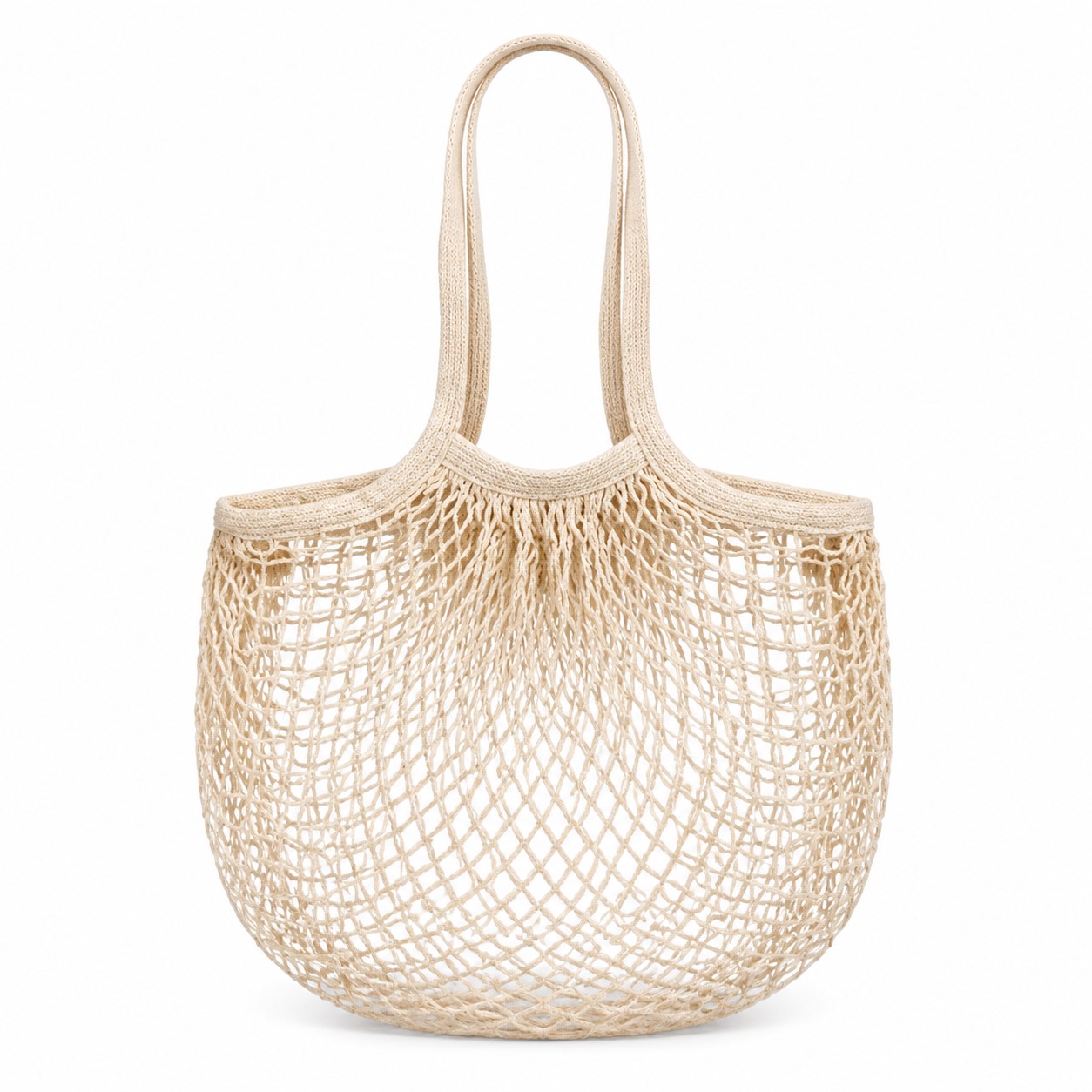 Cotton Mesh Grocery Tote With Long Handles — view 2