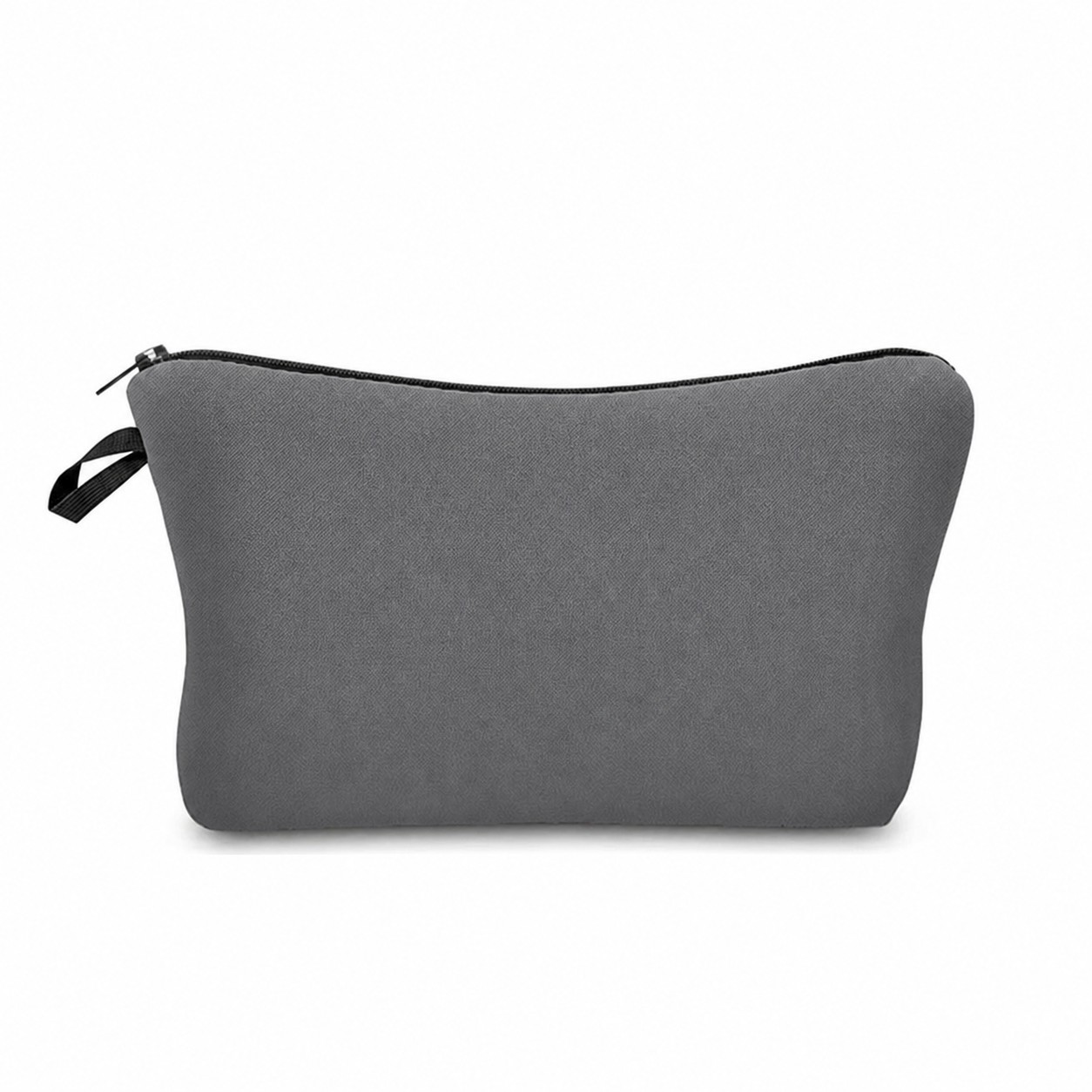 Polyester Cosmetic Travel Zipper Pouch — Pewter Gray