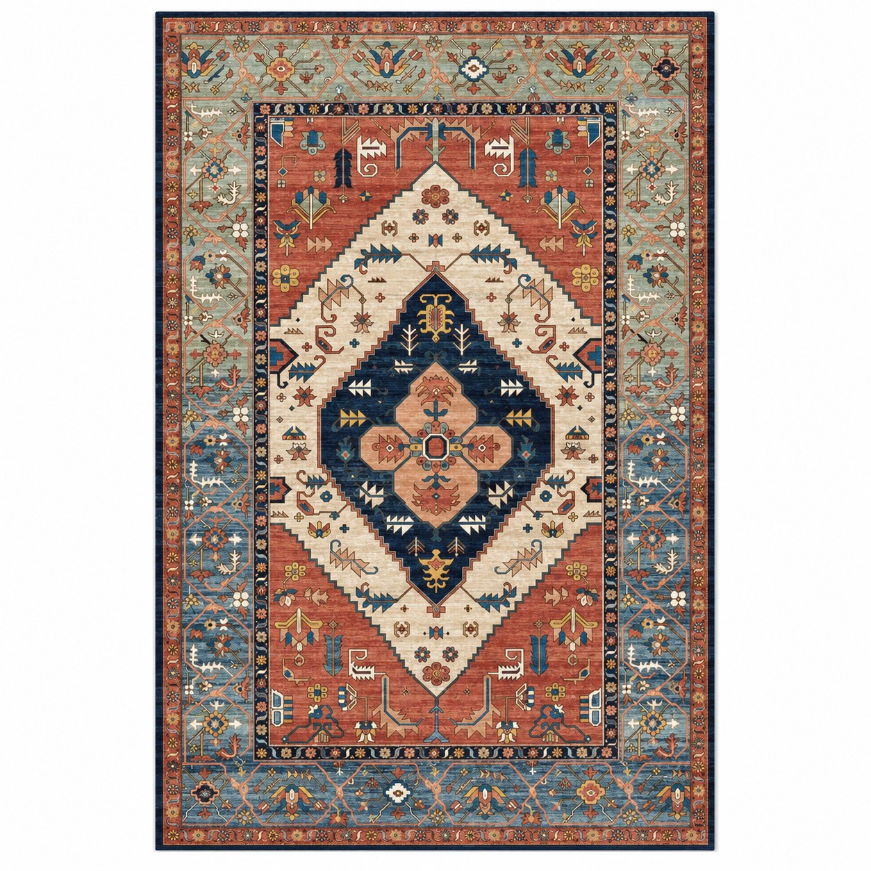 Washable Nylon Low Pile Floor Rug — view 2