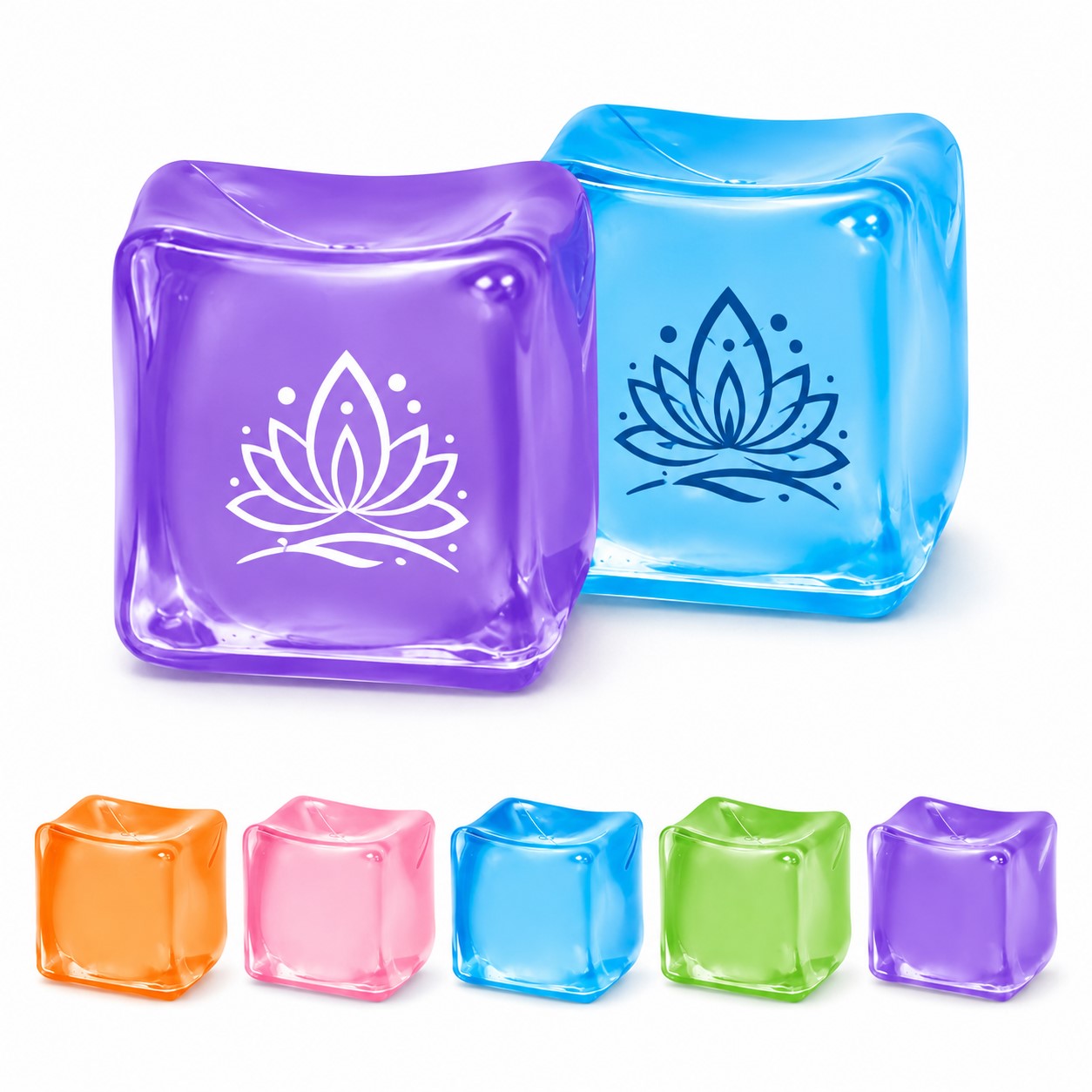 Transparent TPR Ice Cube Stress Ball