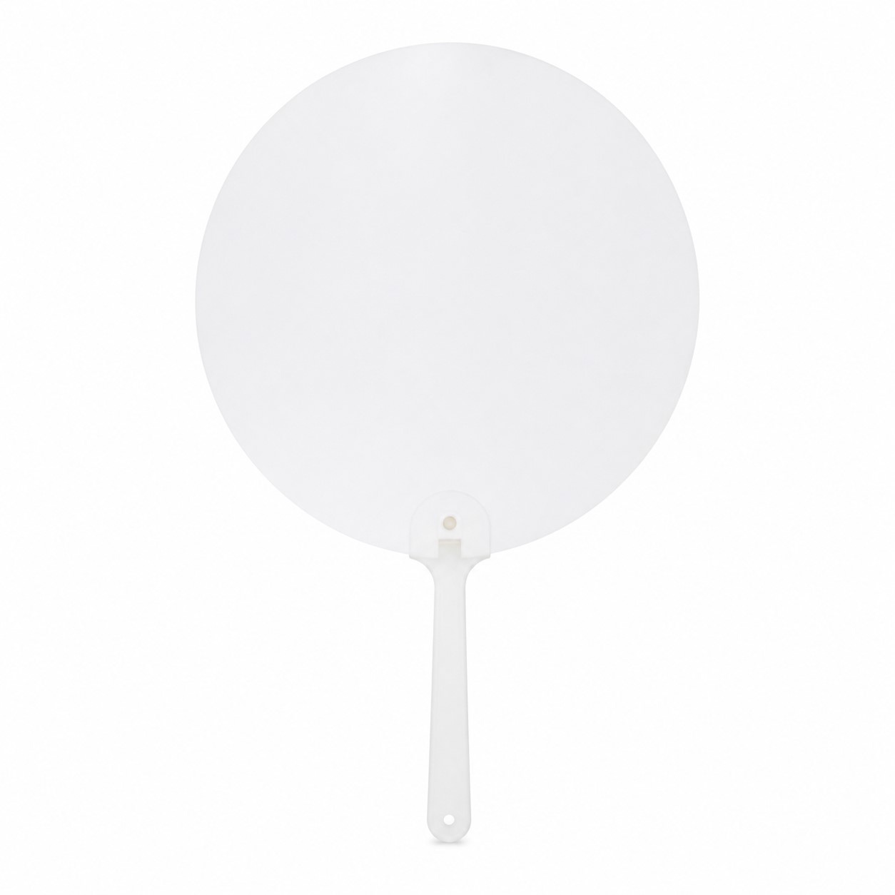 Round Plastic Hand Fan With Handle — view 2