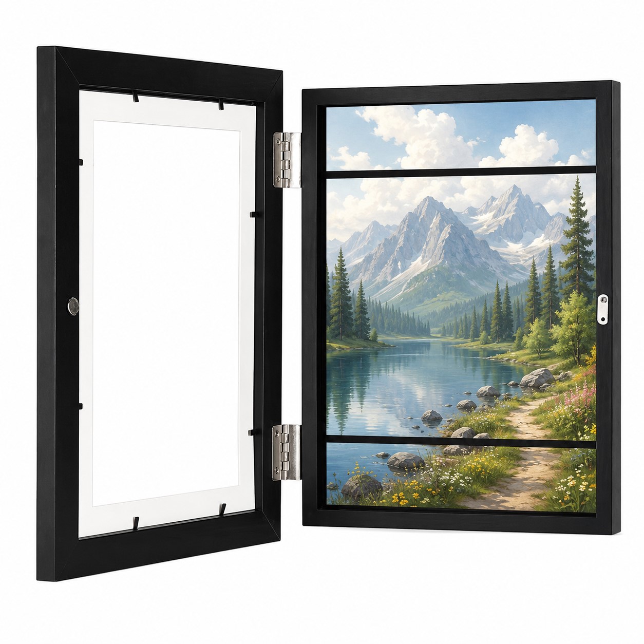 Magnetic Front Wood Picture Storage Frame