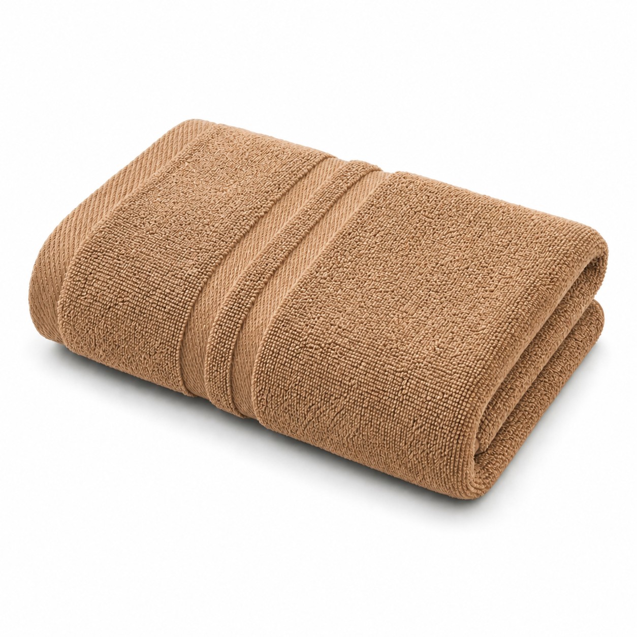 Cotton Bath Towel Set — Camel Brown