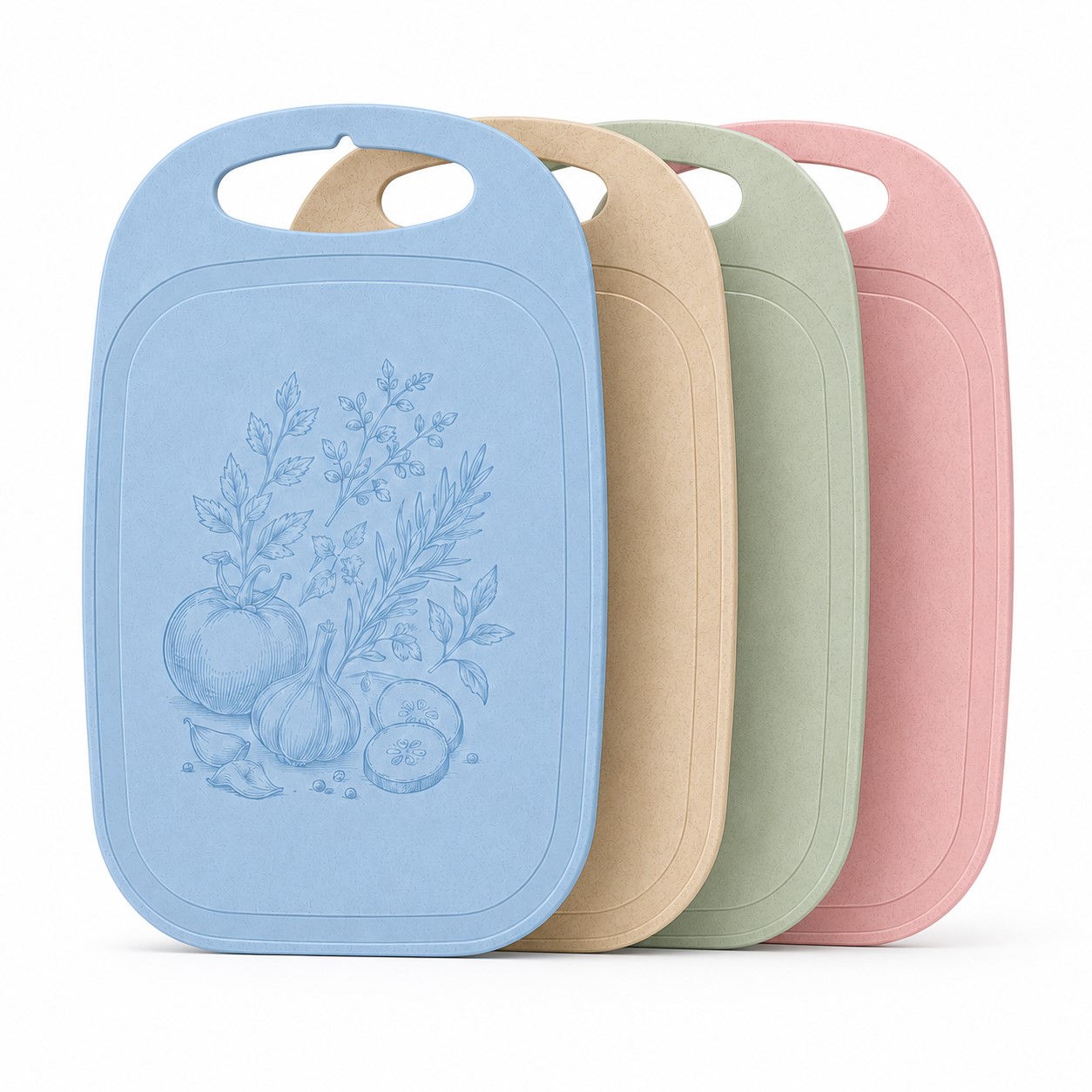 Wheat Straw Cutting Board With Reversible Faces