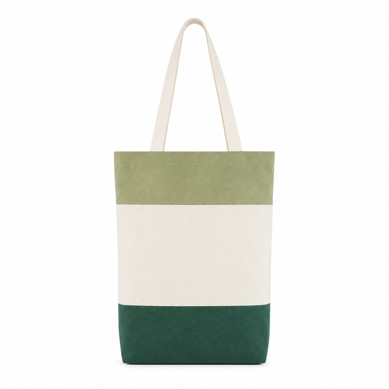 Three Tone Canvas Tote With Cotton Handles — view 2