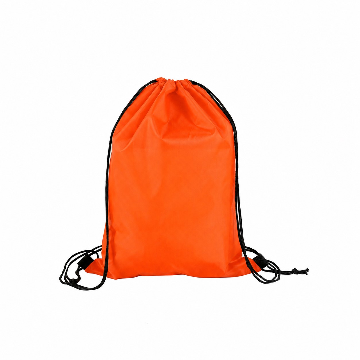 210D Polyester Drawcord Closure Drawstring Bag — Orange