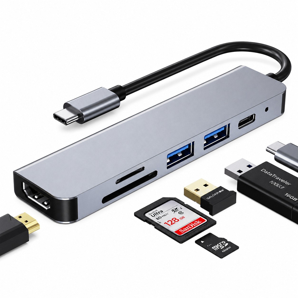 Aluminum Multiport Hub Adapter