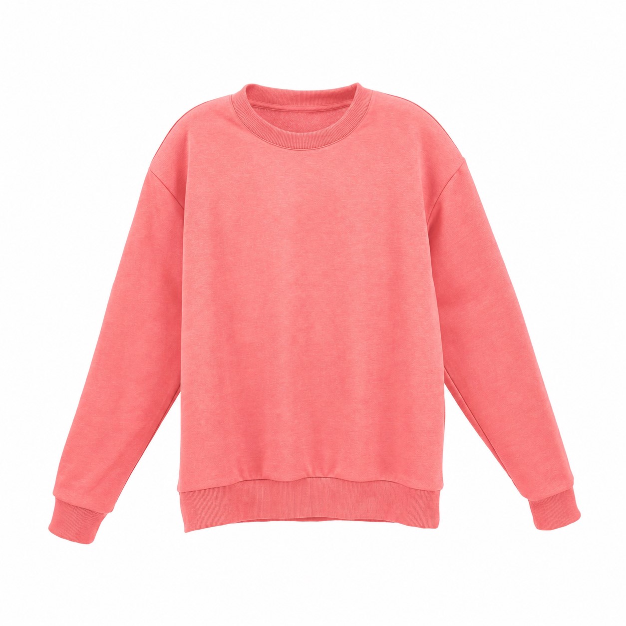 Unisex Smooth Surface Sweatshirt — Coral Pink