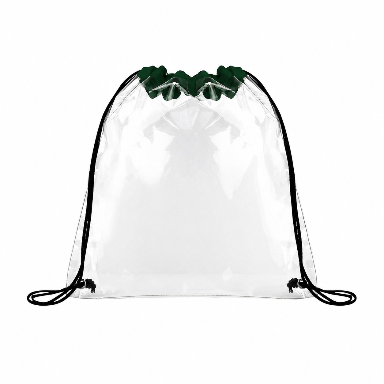 Metal Grommets Drawstring Bag — Forest Green