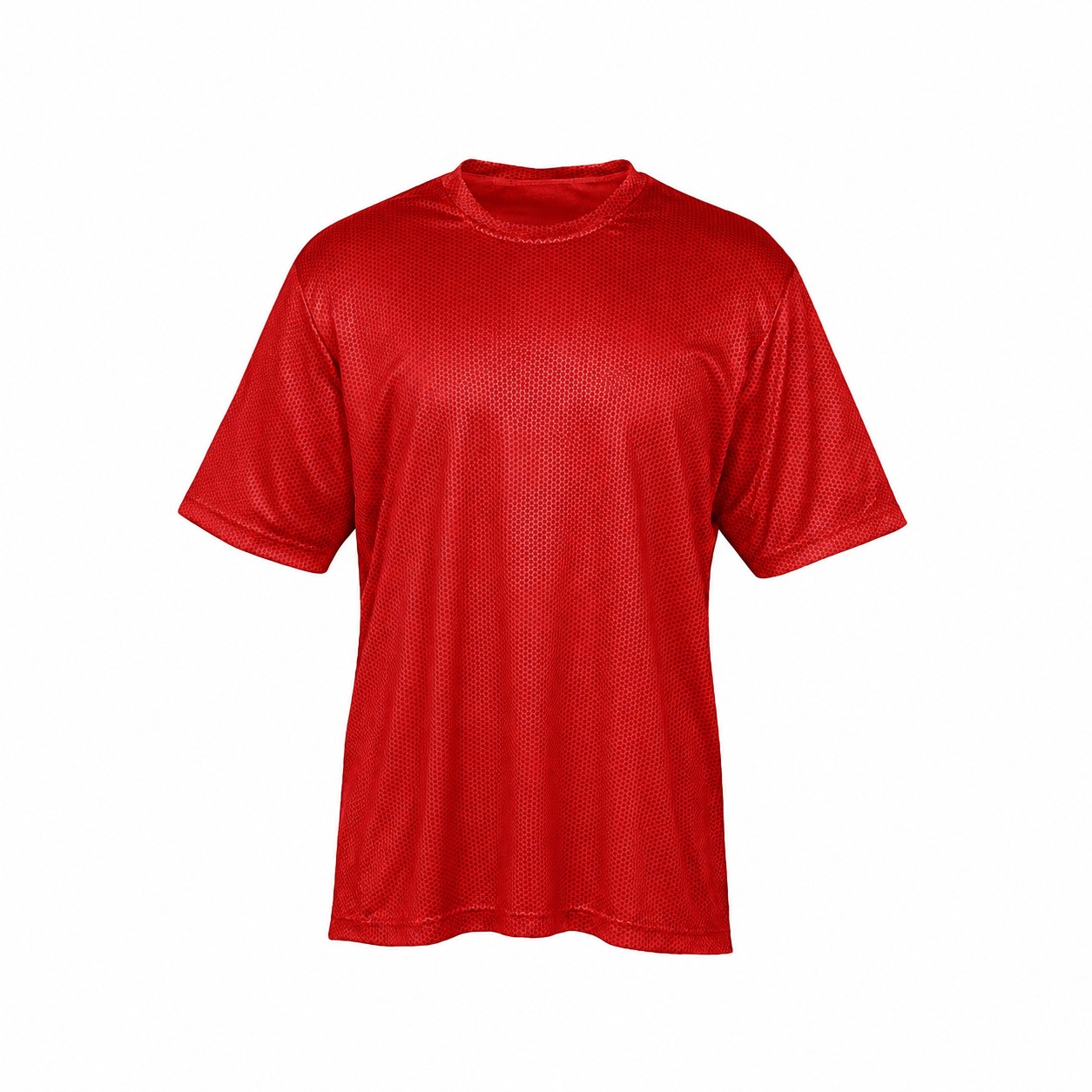 Men's Sublimated Camouflage Polyester Performance T-Shirt — Red