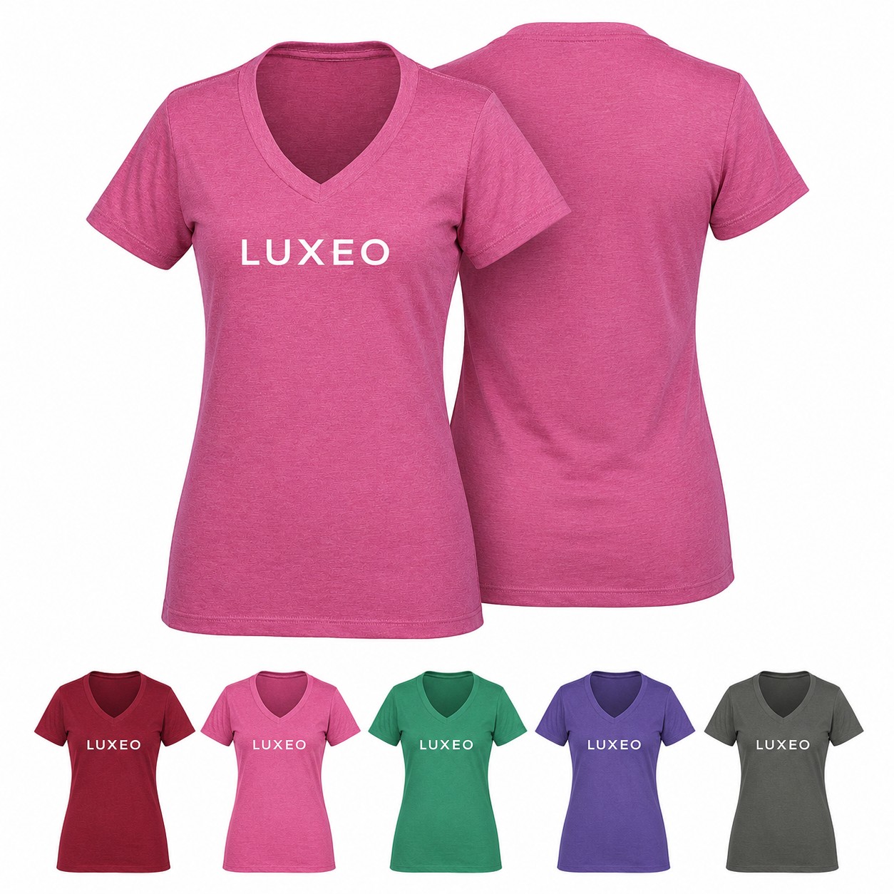 Ladies V Neck Cotton Polyester Tee