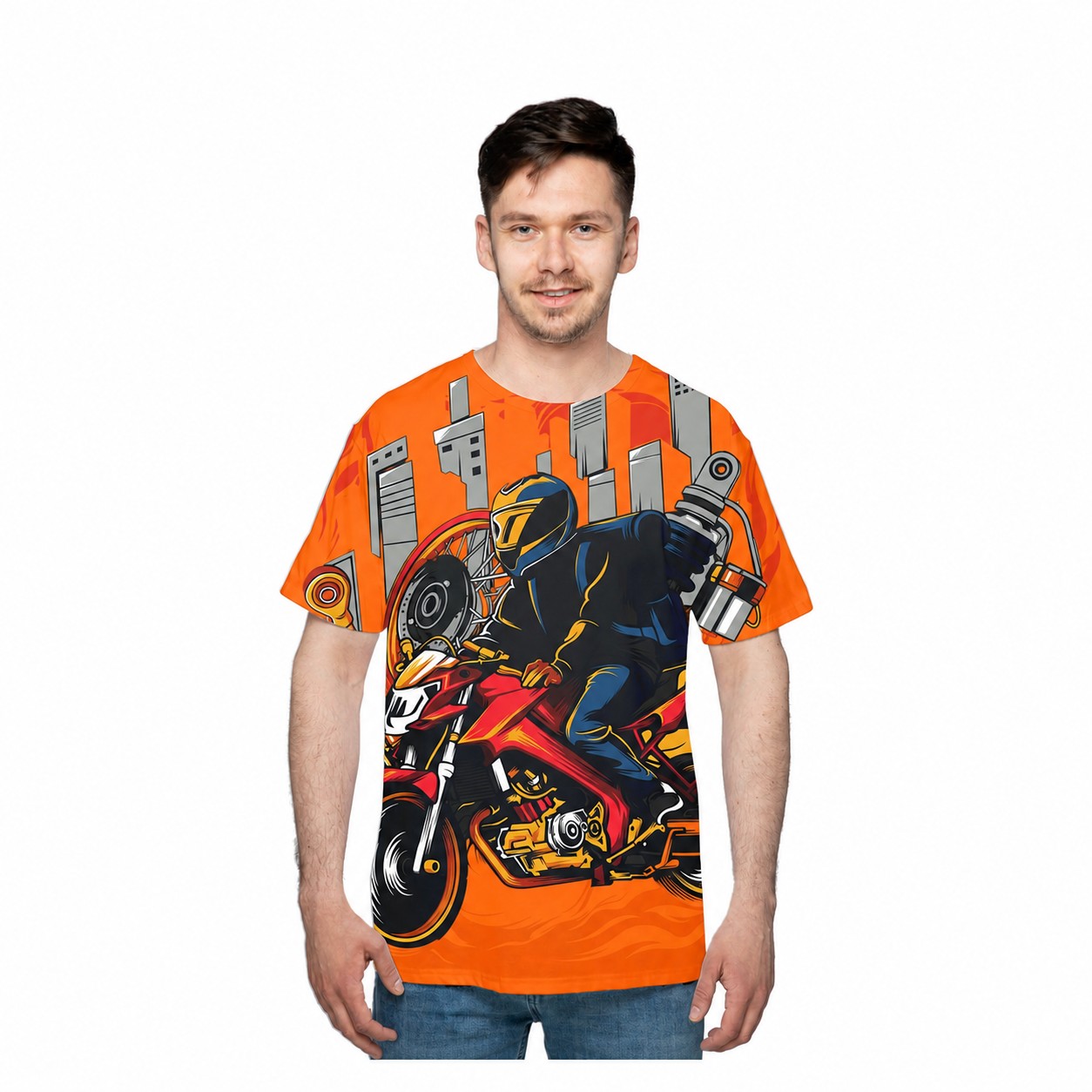 Short Sleeve Fit T-Shirt — Orange