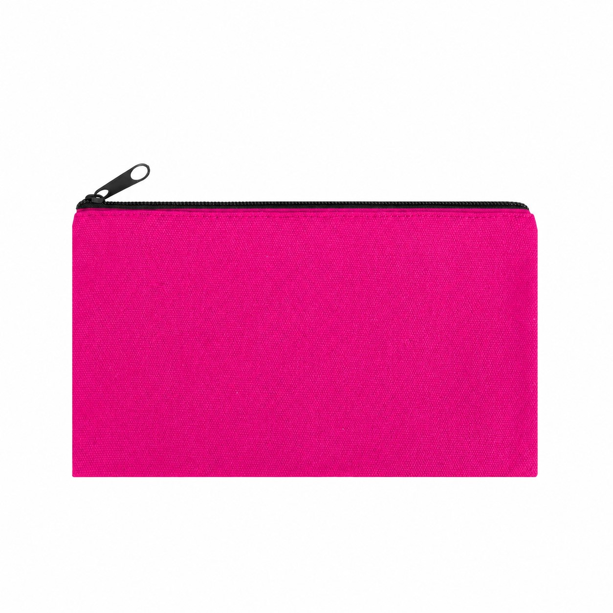 Zippered Storage Canvas Makeup Bag — Fuchsia Pink