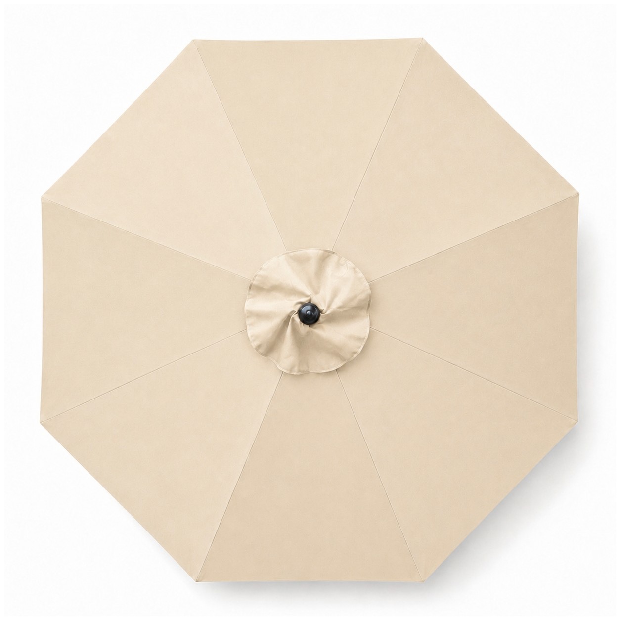 9' Aluminum Market Umbrella Crank Lift — Natural Beige