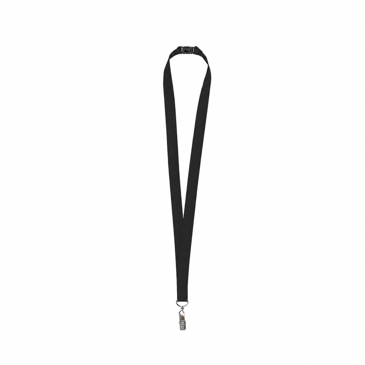 Rear Breakaway Bulldog Clip Lanyard — Black