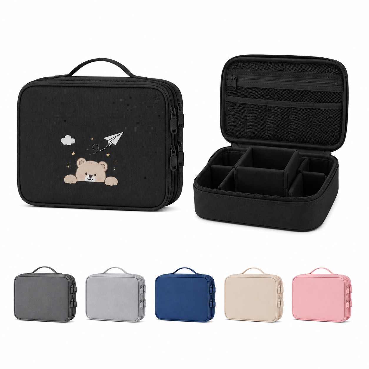 Double Layer Nylon Electronics Organizer Case