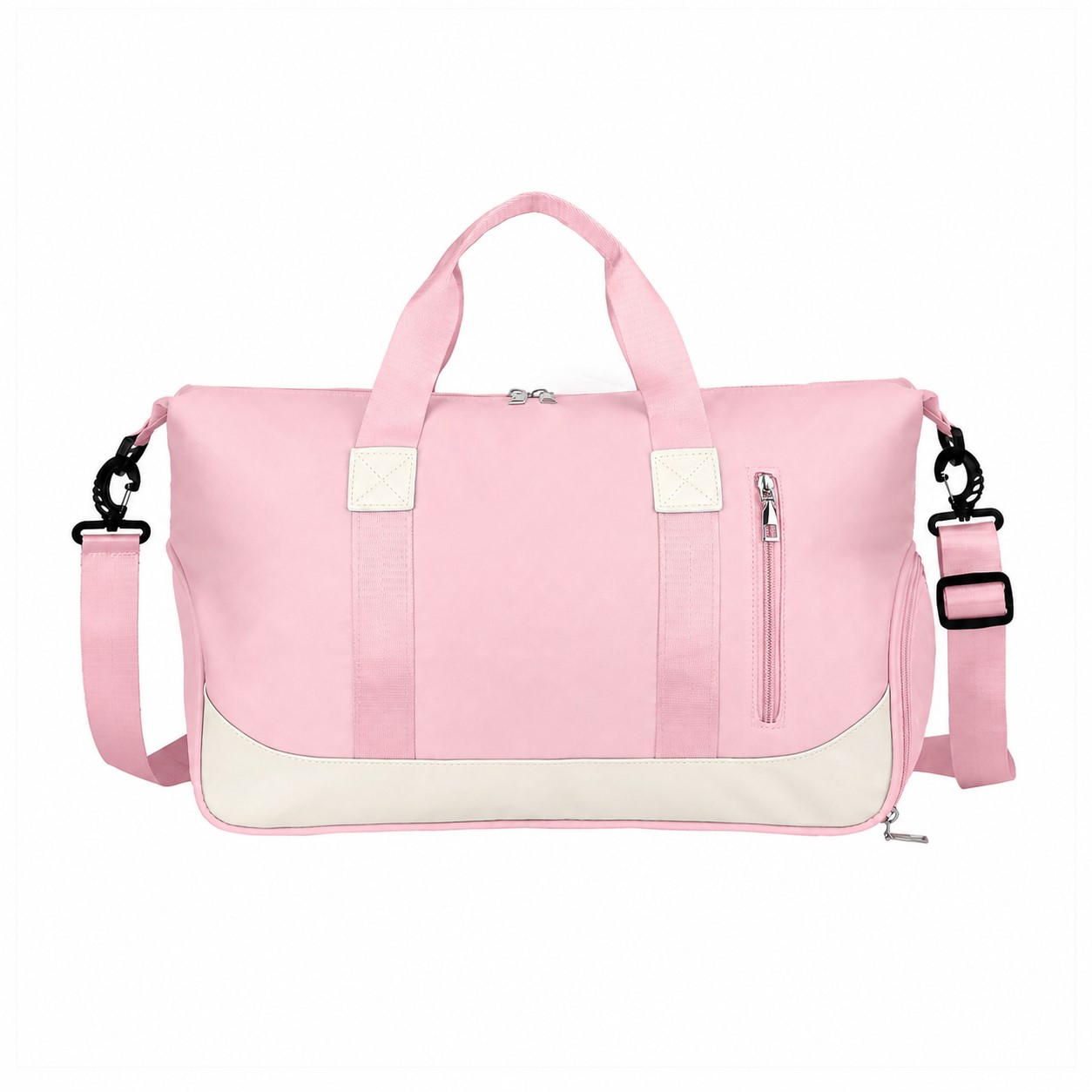 Zippered Storage Duffel Bag — Pink