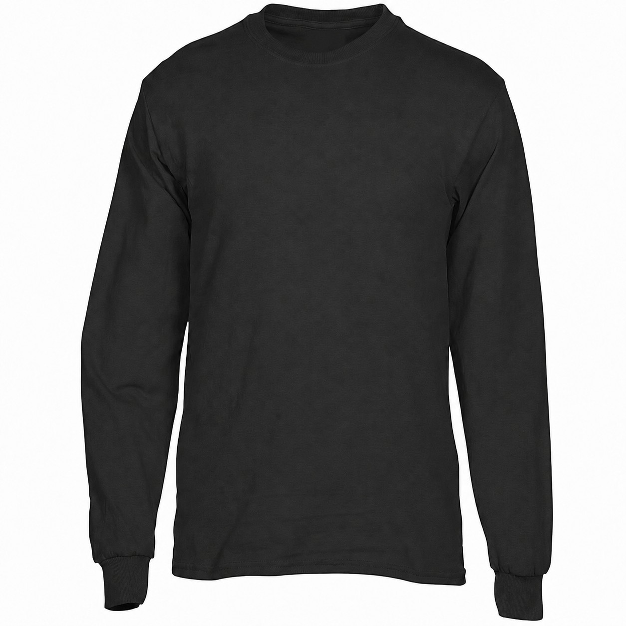 Cotton Long Sleeve Crewneck Shirt — view 2
