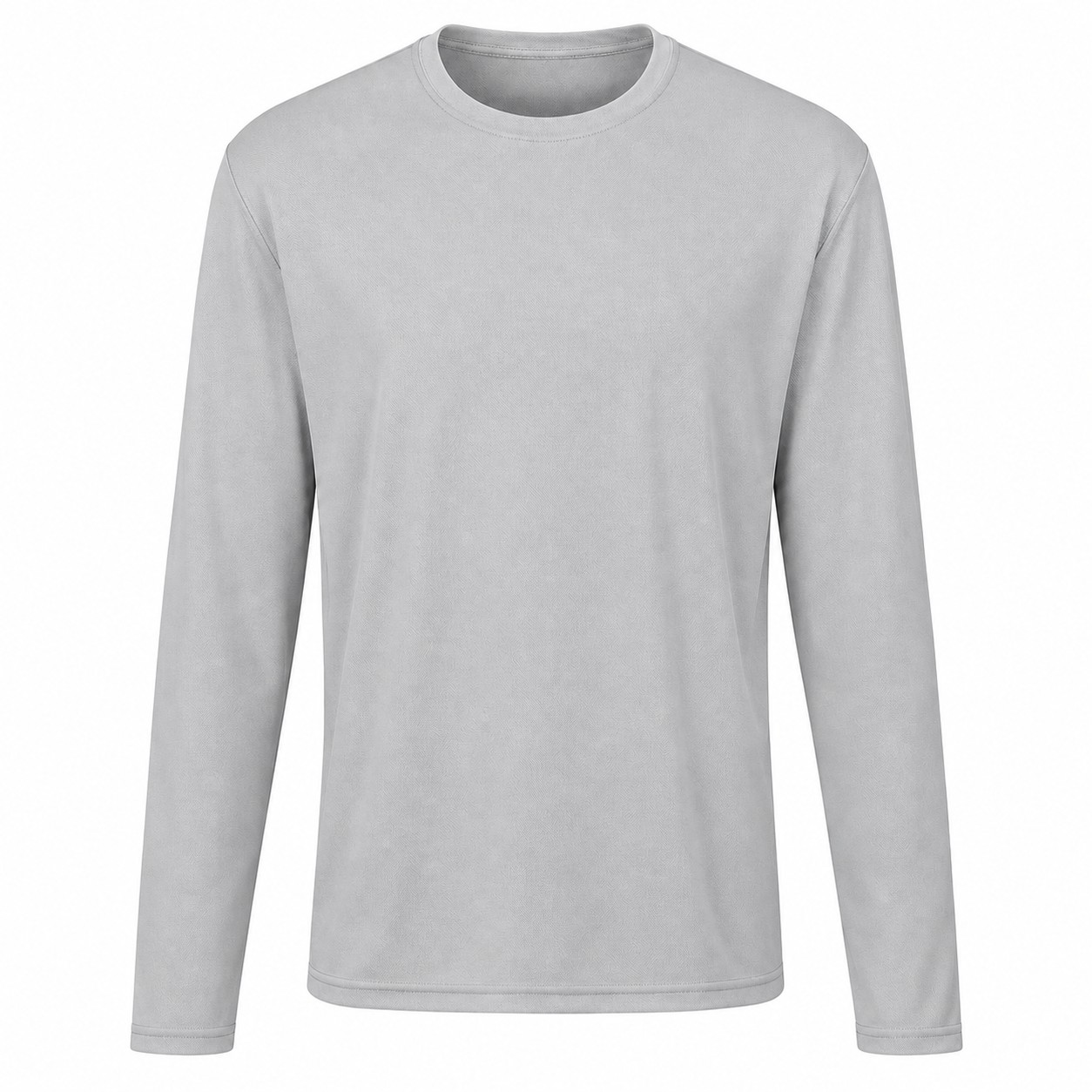 Ladies Polyester Spandex Zip Neck Pullover — Silver