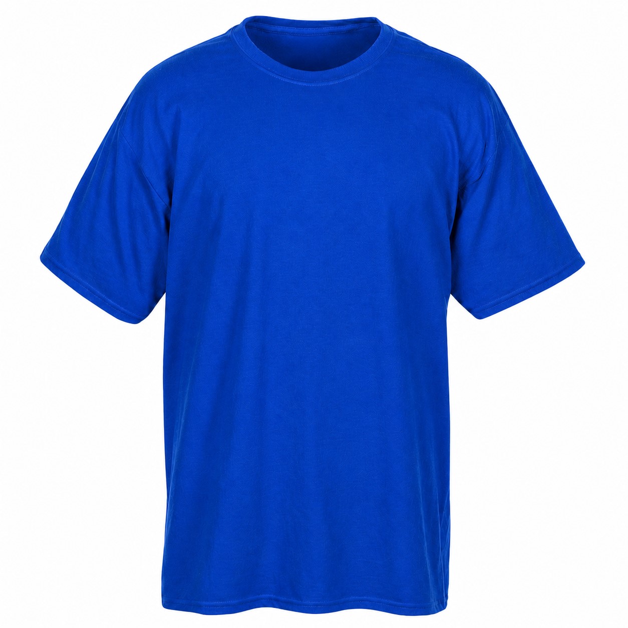 Cotton Polyester Crewneck T Shirt — Blue