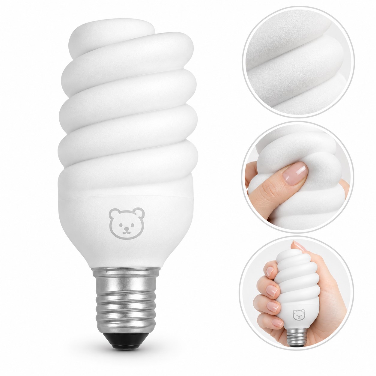 Spiral Coil PU Light Bulb Stress Toy