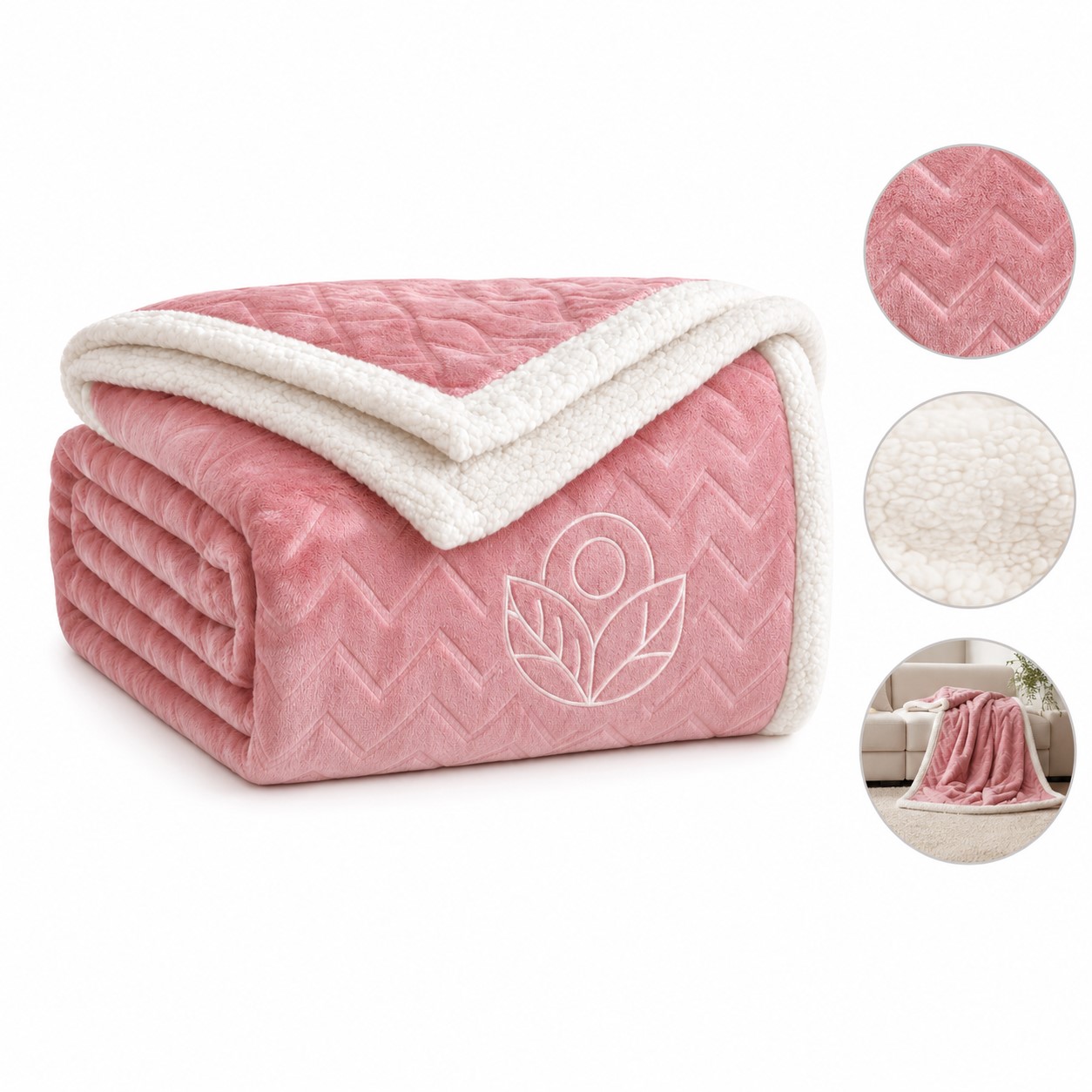 Large Plush Double Layer Flannel Blanket
